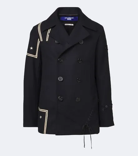 Double-breasted wool-blend blazer - Junya Watanabe - Modalova