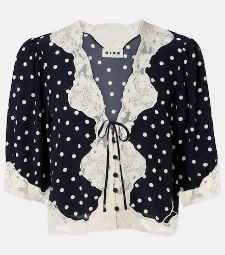 Ursula polka-dot crepe de chine top - Rixo - Modalova