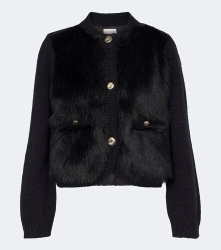 Cardigan in misto alpaca e lana - Moncler - Modalova