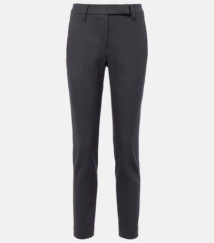 Cotton-blend slim pants - Brunello Cucinelli - Modalova
