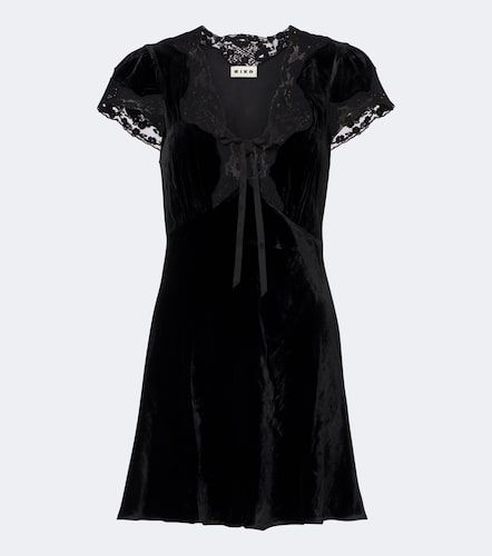 Vestido corto Lacie de terciopelo con encaje - Rixo - Modalova