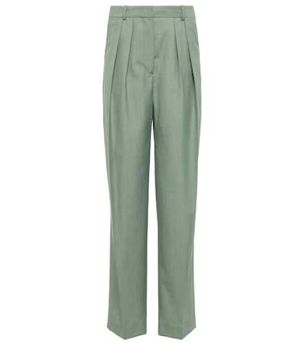 High-rise pleated wide pants - Victoria Beckham - Modalova