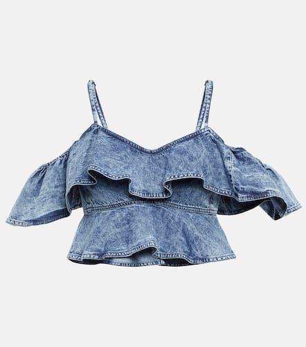 Voloteo ruffled chambray crop top - Marant Etoile - Modalova