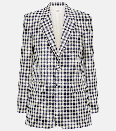 Checked wool and cotton blazer - Ami Paris - Modalova