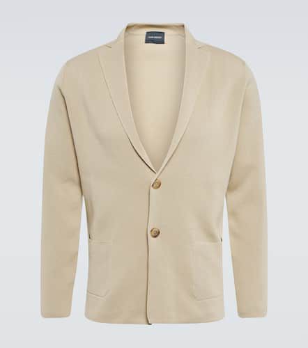 Single-breasted cotton knit blazer - Thom Sweeney - Modalova