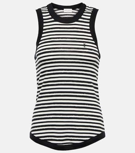 Cassandre striped jersey top - Saint Laurent - Modalova