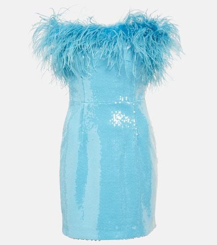 Nicolette feather-trimmed sequined minidress - Rebecca Vallance - Modalova