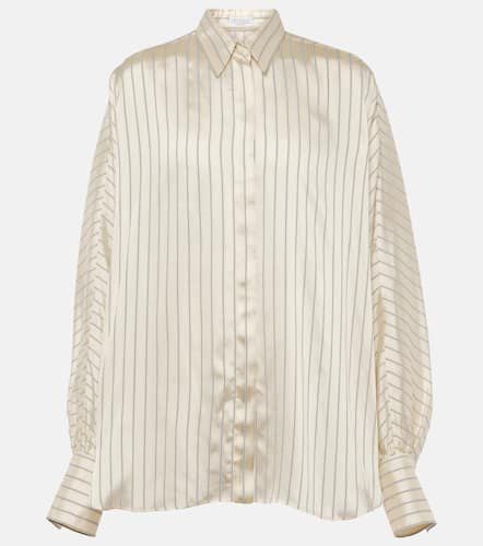 Striped satin blouse - Brunello Cucinelli - Modalova