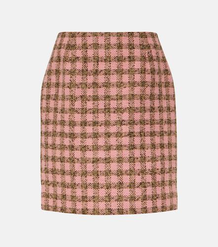 Checked wool-blend tweed miniskirt - Oscar de la Renta - Modalova