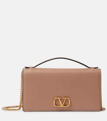 VLogo Signature Mini leather wallet on chain - Valentino Garavani - Modalova
