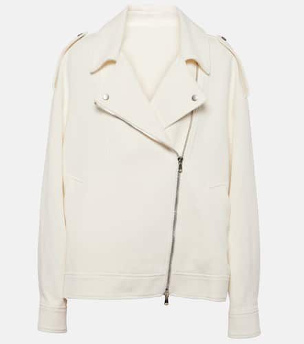 Cotton and linen biker jacket - Brunello Cucinelli - Modalova