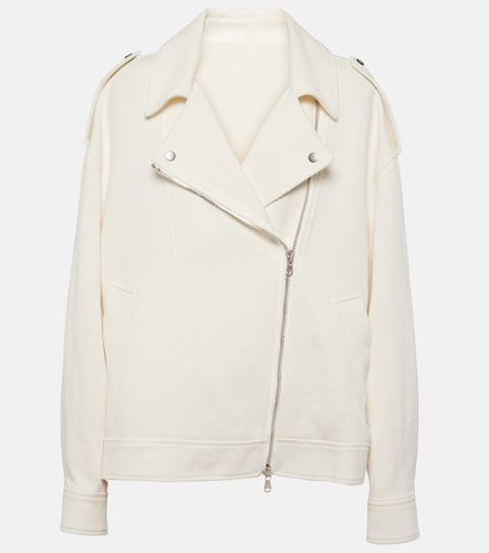 Giacca biker in cotone e lino - Brunello Cucinelli - Modalova