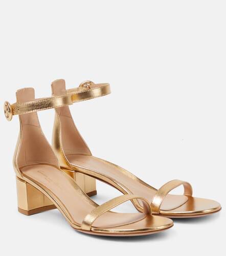 Gaeta 45 metallic leather sandals - Gianvito Rossi - Modalova