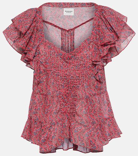 Madrana ruffled printed cotton top - Marant Etoile - Modalova