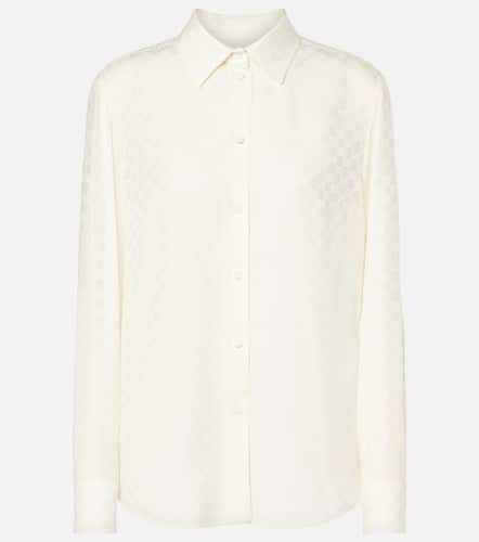 Gucci Camicia in crêpe di seta GG - Gucci - Modalova