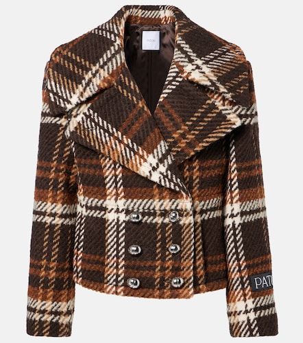 Checked double-breasted wool-blend jacket - Patou - Modalova