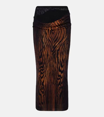 Wood trompe l'Åil tulle midi skirt - Jean Paul Gaultier - Modalova