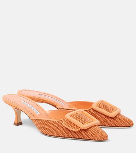 Maysale 50 raffia mules - Manolo Blahnik - Modalova