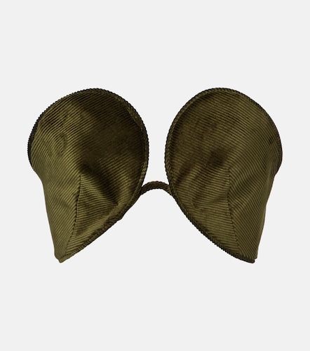 Crop top de pana de algodón - Jean Paul Gaultier - Modalova