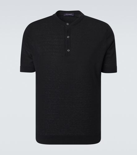 Camiseta con botones de seda y lino - Thom Sweeney - Modalova