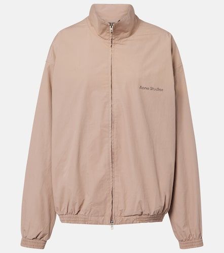 Giacca in popeline di cotone con logo - Acne Studios - Modalova
