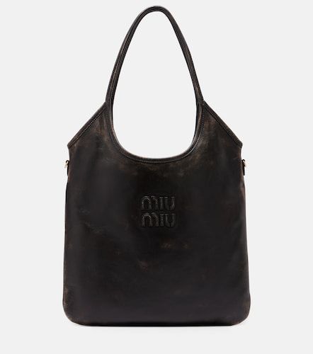 Ivy distressed leather shopper - Miu Miu - Modalova