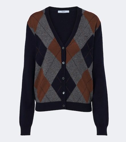 Prada Cárdigan Argyle de cachemir - Prada - Modalova
