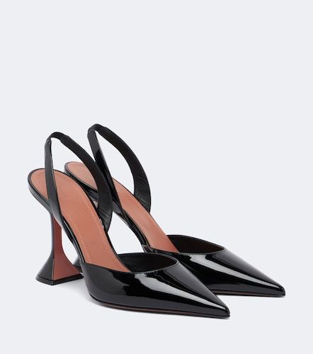 Holli patent leather slingback pumps - Amina Muaddi - Modalova