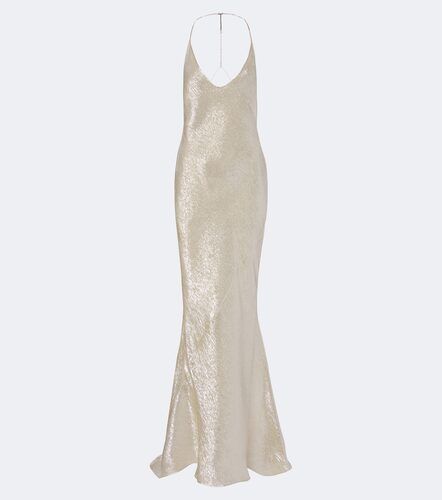 Open-back silk-blend lame gown - Tom Ford - Modalova