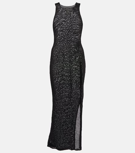 Satin-trimmed raffia-effect maxi dress - Tom Ford - Modalova