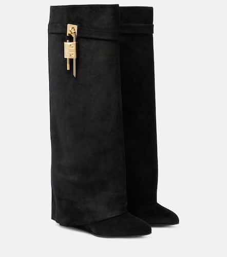 Shark Lock suede knee-high boots - Givenchy - Modalova