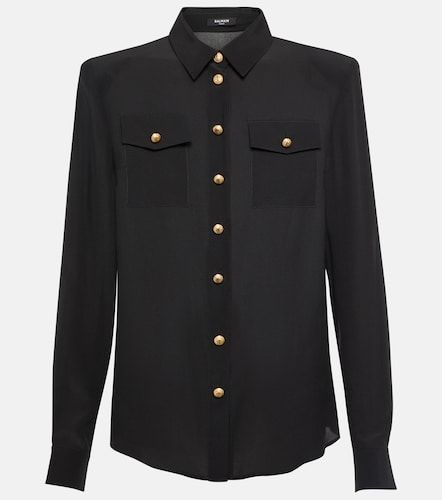 Balmain Camicia in crêpe de chine - Balmain - Modalova