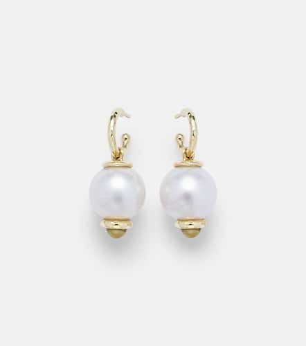 Simple South 18kt earrings with tourmaline and pearls - Octavia Elizabeth - Modalova