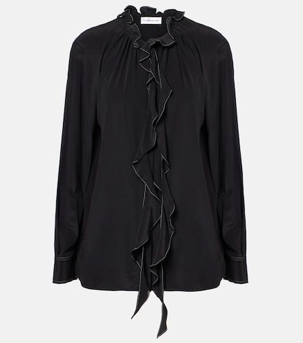 Ruffled silk blouse - Victoria Beckham - Modalova