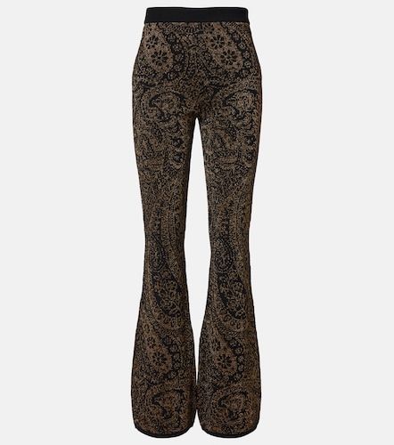 Paisley wool-blend lame flared pants - Etro - Modalova