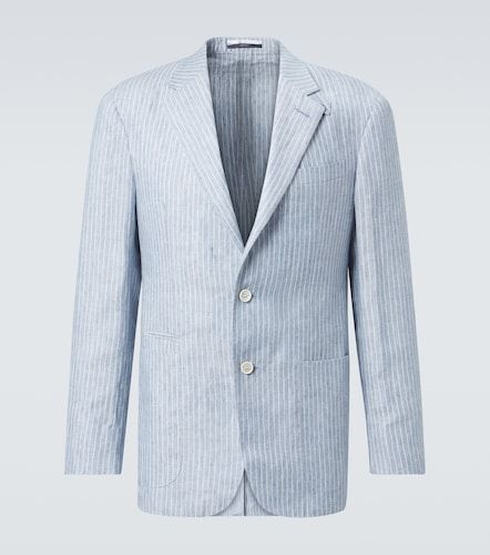Blazer in misto lino a righe - Dunhill - Modalova