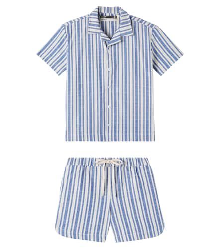 FÃ¡bula Striped cotton bowling shirt and shorts set - Fabula - Modalova