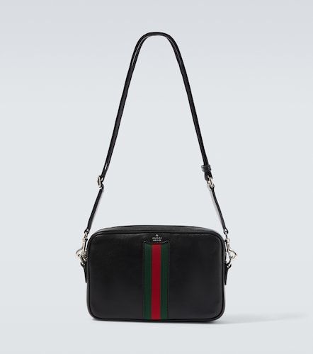 Borsa a tracolla Web Trademark Small in pelle - Gucci - Modalova