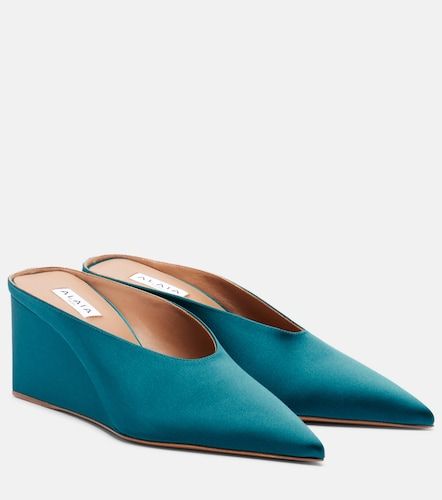 Alaïa Mules Cube in raso con zeppa - Alaia - Modalova
