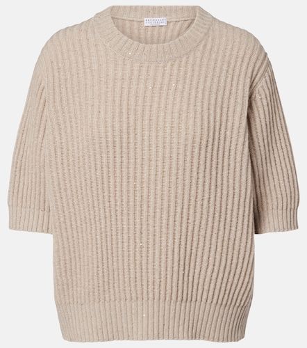 Pullover con paillettes - Brunello Cucinelli - Modalova