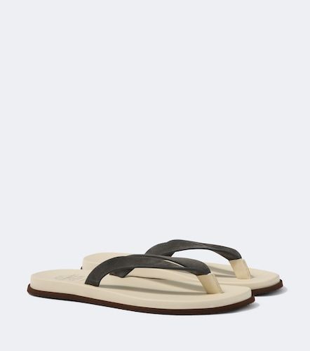 Suede thong sandals - Brunello Cucinelli - Modalova
