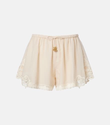 Awaken lace-trimmed cotton and silk shorts - Zimmermann - Modalova