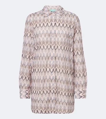 Daria chevron knitted shirt - Melissa Odabash - Modalova