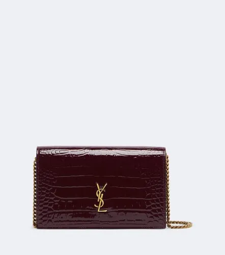 Cassandre patent leather wallet on chain - Saint Laurent - Modalova