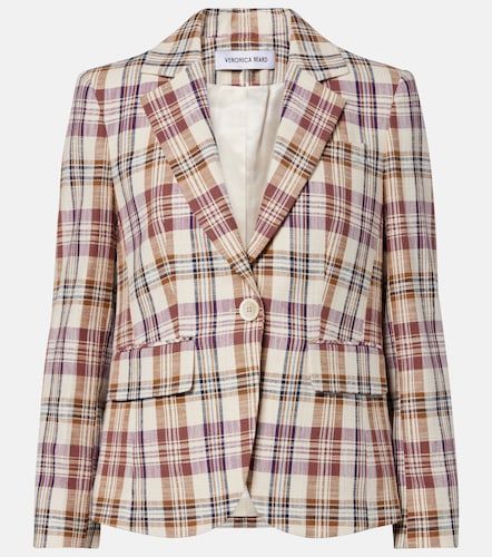 Blazer Tyra in misto cotone a quadri - Veronica Beard - Modalova
