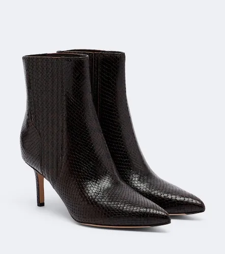 Lisa snake-effect leather ankle boots - Veronica Beard - Modalova