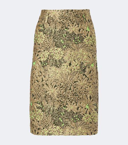 Floral jacquard midi skirt - Dries Van Noten - Modalova