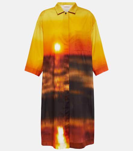 Printed cotton shirt dress - Dries Van Noten - Modalova