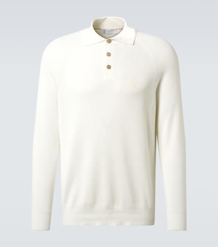 Cotton polo sweater - Brunello Cucinelli - Modalova