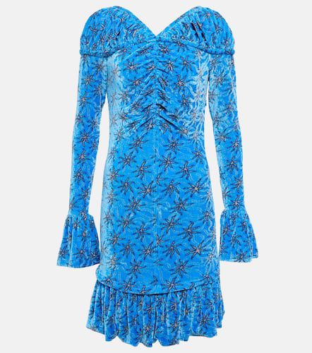 Rabanne Floral velvet minidress - Rabanne - Modalova